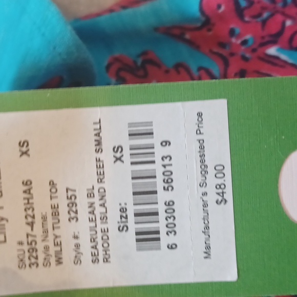 NWT Lilly Pulitzer Wiley Searulean Blue Rhode Island Reef Tube Top - Picture 6 of 7